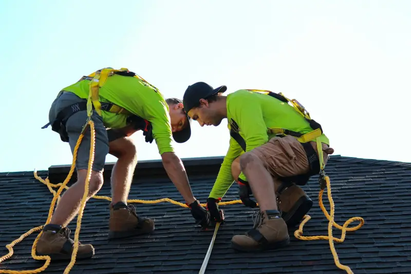 New shingle roof on a house